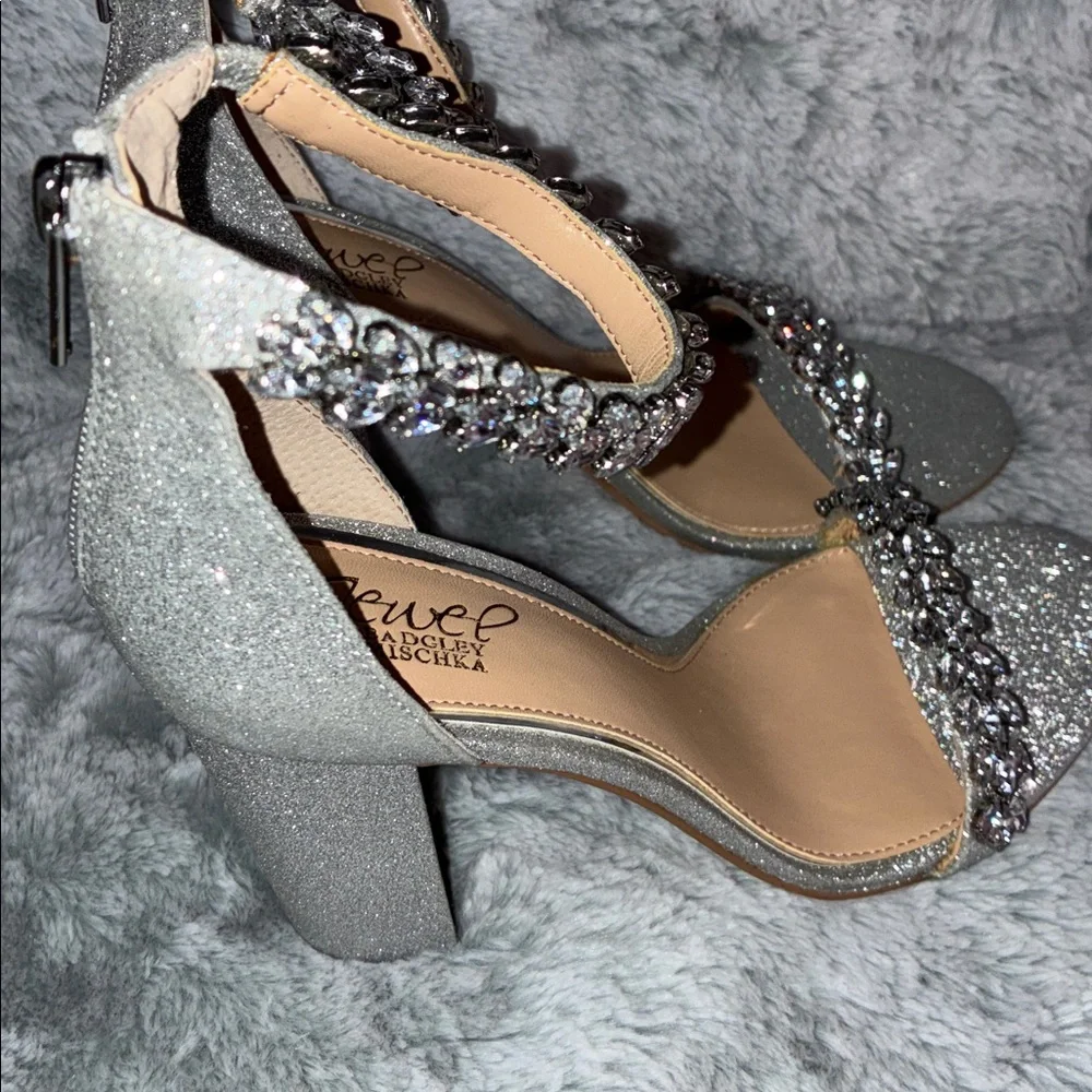 Badgley Mischka Jewel rhinestone strap heels - Picture 3 of 6
